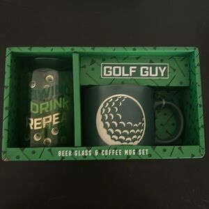 COPY - Golf Beer Glass and Coffee Mug Set